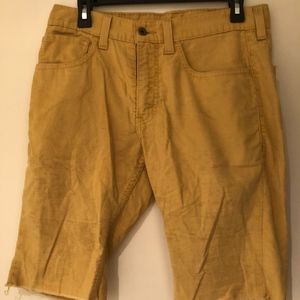 Levi's Mens Corduroy Shorts - Yellow size 32